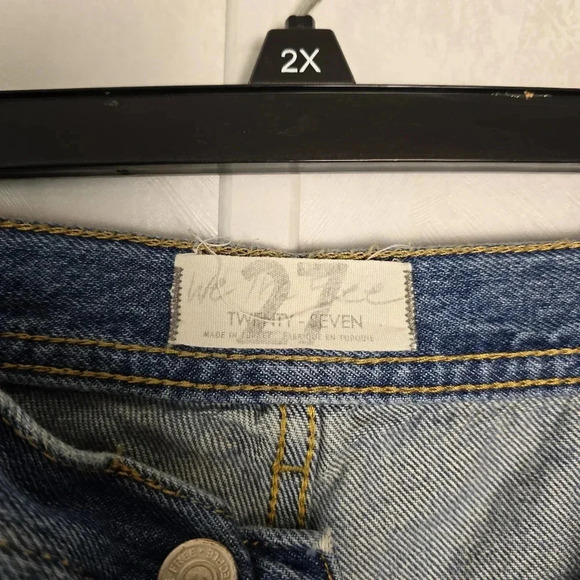 Free People We The Free Women's Jeans 27 Maggie Mid Rise Loose Straight Cropped - Picture 3 of 9